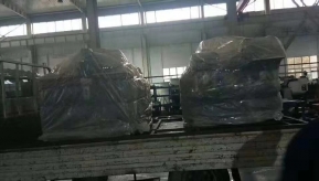 發往山東濰坊青州數控母線加工機已裝車出發