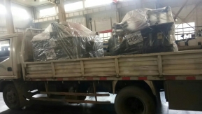 鹽城和沈陽客戶訂購的503系列的數控銅排加工機已順利出發